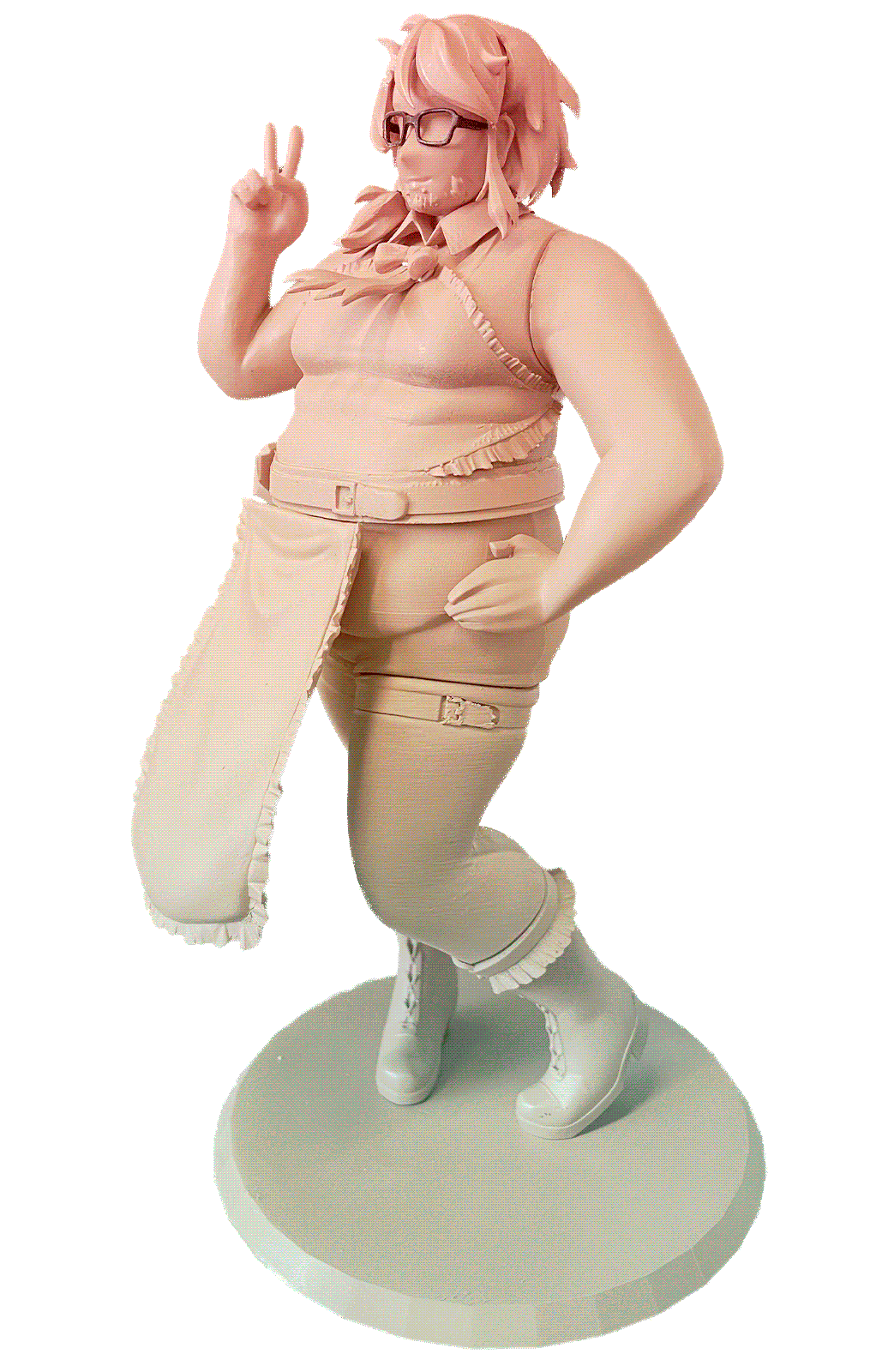 Photograph of Mel Breathsbrooke unpainted resin figurine.